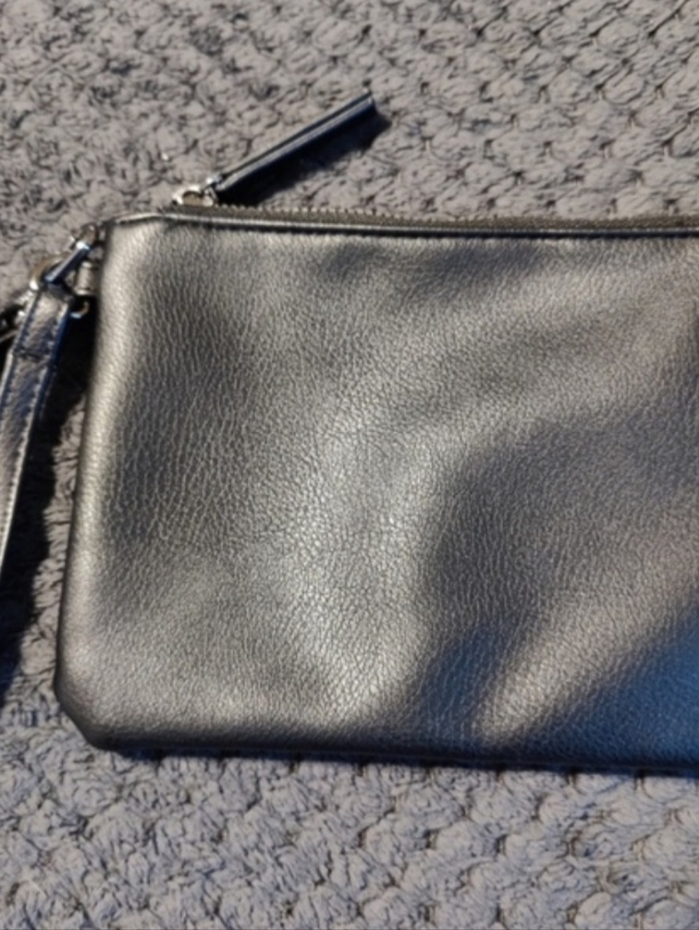 Steve Madden Black Leather Wallet Wristlet Clutch Bag!